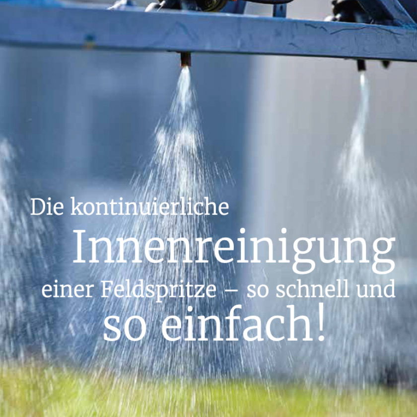Die kontinuierliche Innenreinigung einer Feldspritze