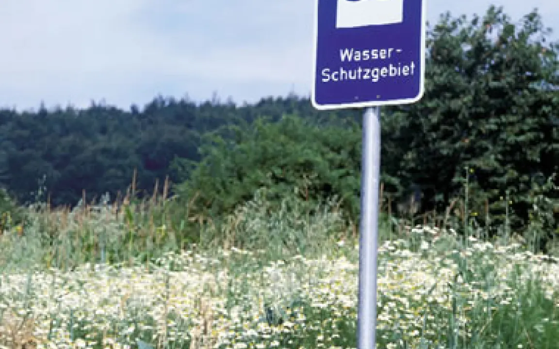 Vorsicht – Wasserschutzgebiet !