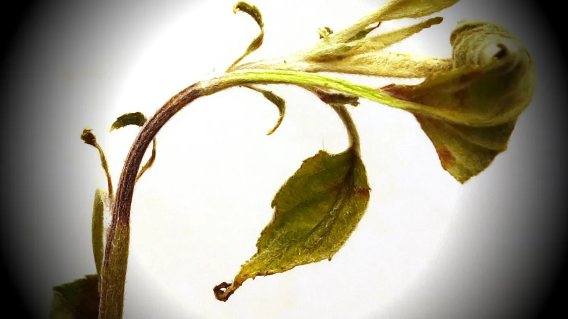 Schwarzes abgestorbenes Gewebe weist auf Feuerbrand-Infektion hin. Foto: JKI