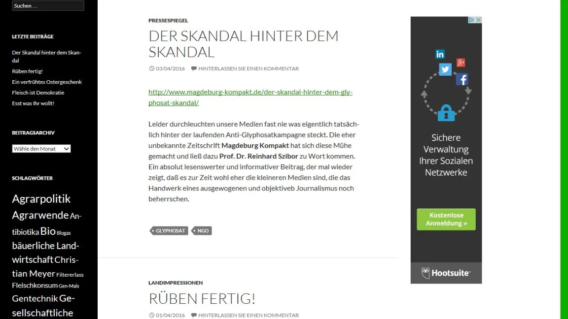 In seinem Blog bringt Olaf Henke regelmäßig interessante Geschichten rund um die Landwirtschaft. Foto: Olaf Henke