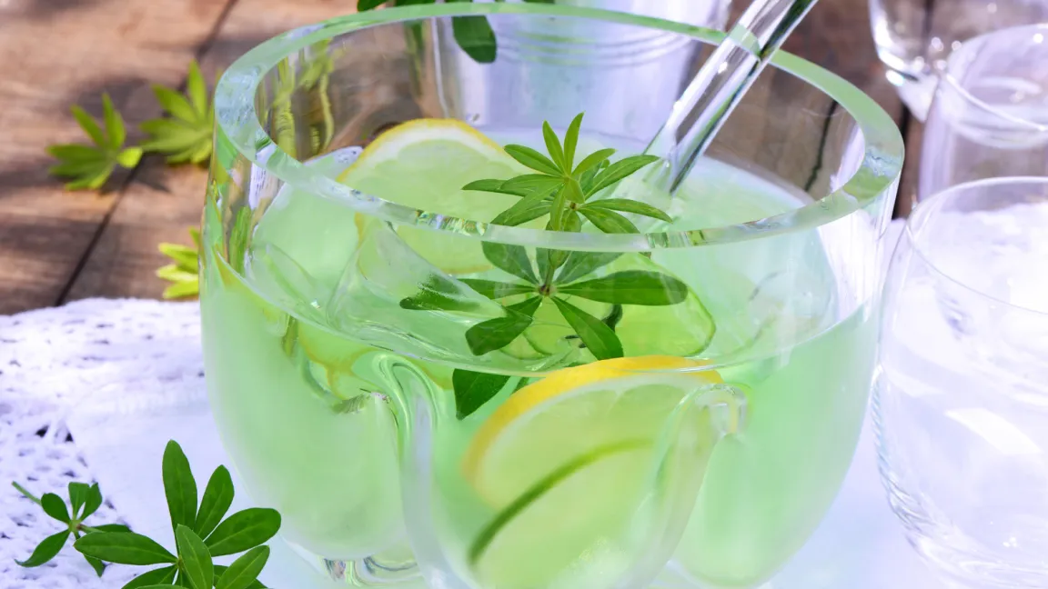 Waldmeisterbowle schmeckt lecker, sollte aber wegen des Inhaltsstoffs Cumarin nur in Maßen getrunken werden. Foto: Fotolia