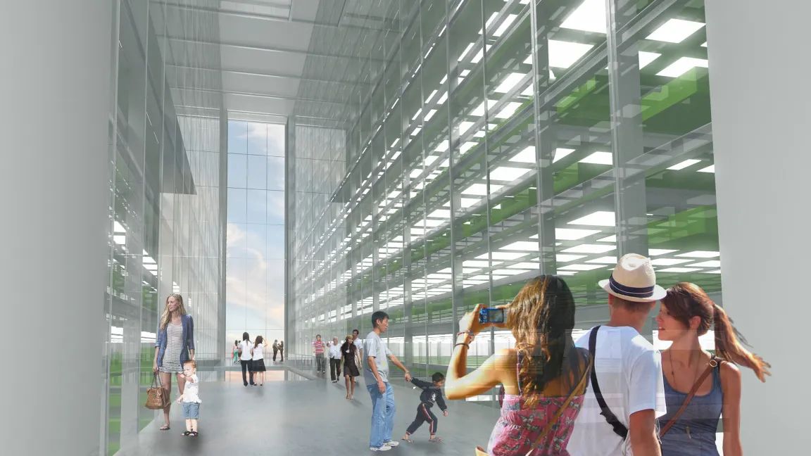 Innenraum der Besucherplattform. Foto: Uni Hohenheim