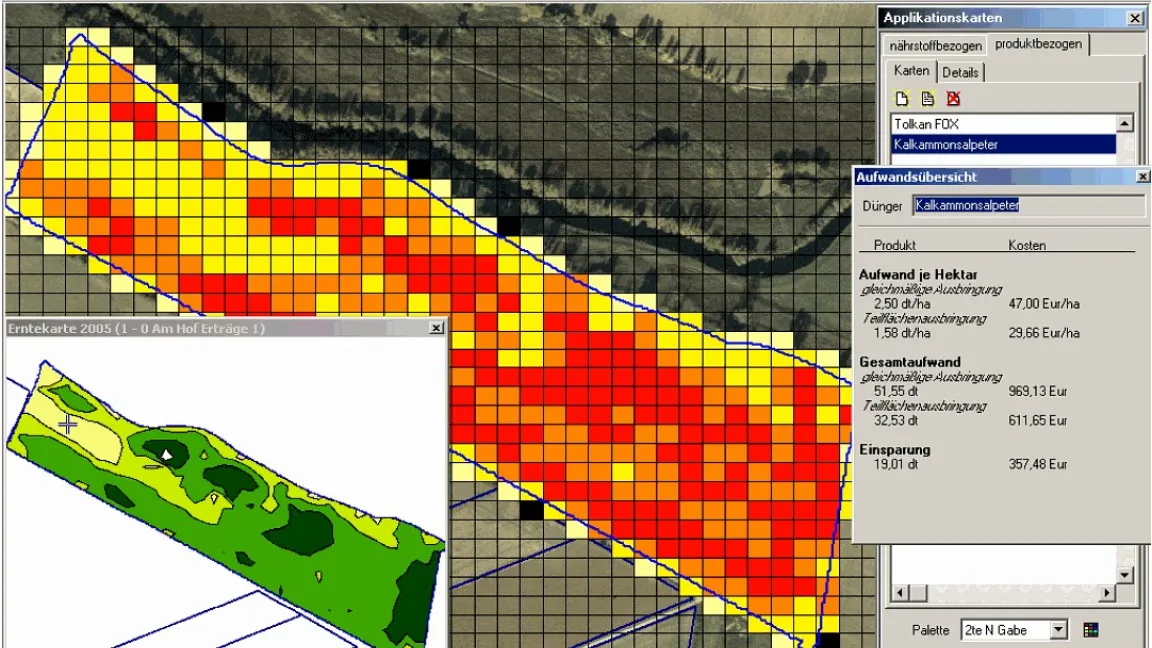 Die teilflächenspezifische Bewirtschaftung ist ein Forschugnsschwerpunkt für die Zukunft der Landwirtschaft. Quelle: Landdata Eurosoft