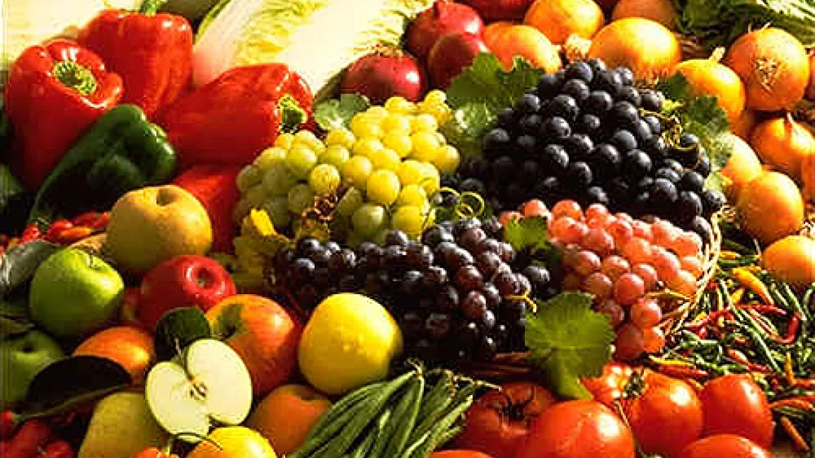 Gesund ernähren mit reichlich Obst und Gemüse.
	Quelle: BASF AgroSlide