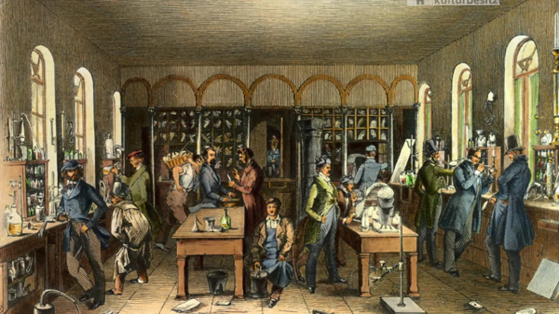 Liebigs Labor an der Universität Gießen war das Mekka für Chemiker aus dem In- und Ausland. Foto: Bildarchiv Preussischer Kulturbesitz
