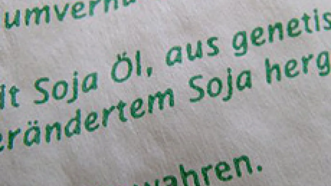 Seit 2004 wurde die Kennzeichnungspflicht in der EU ausgeweitet.
Quelle: transgen.de
