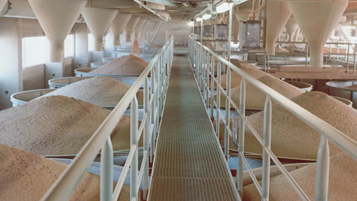 Der größte Teil der Getreideernte wird zunächst eingelagert.
Quelle: Wiedenau