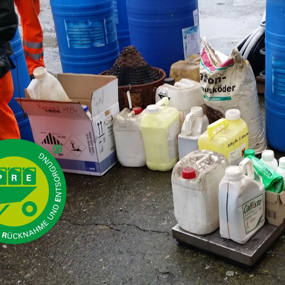 PRE entsorgt unbrauchbare Pflanzenschutzmittel und Agrarchemikalien